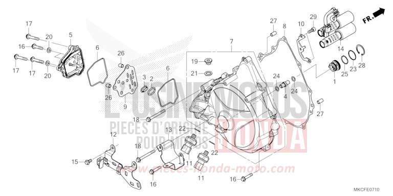 CLUTCH CASE (DCT) for Gold Wing GLINT WAVE BLUE METALLIC (B197H) from 2022